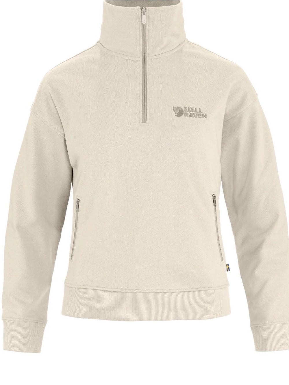 Fjallraven Vardag Half-Zip Fleece Pullover in Chalk White Sz M